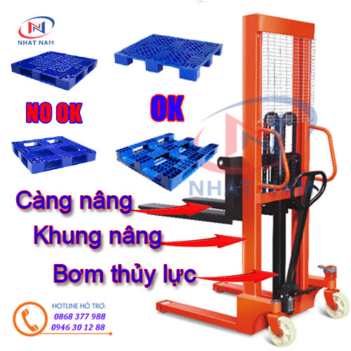 Hình ảnh cấu tạo xe nâng tay cao