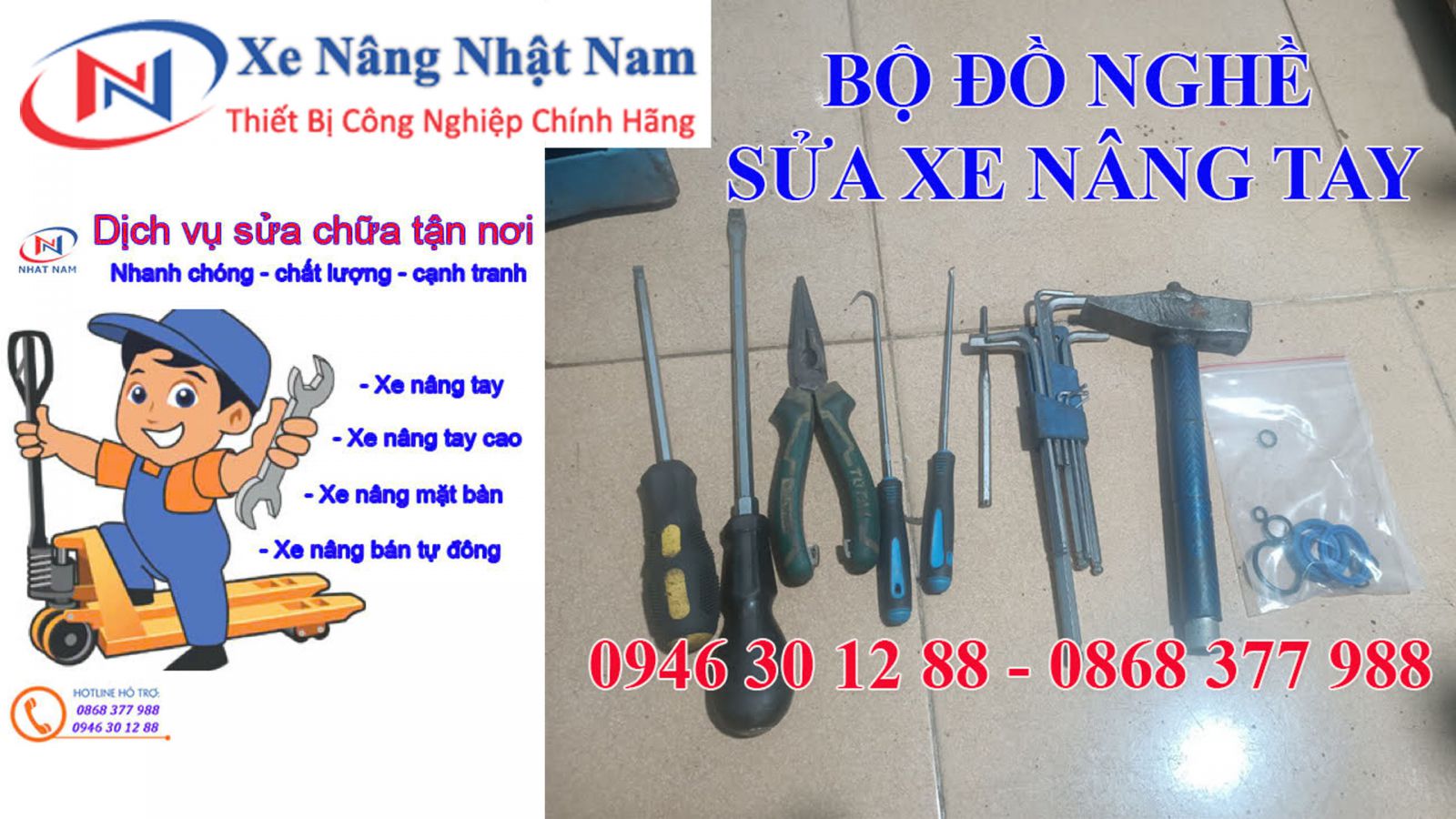 Nhận sửa chữa xe nâng tay tận nơi