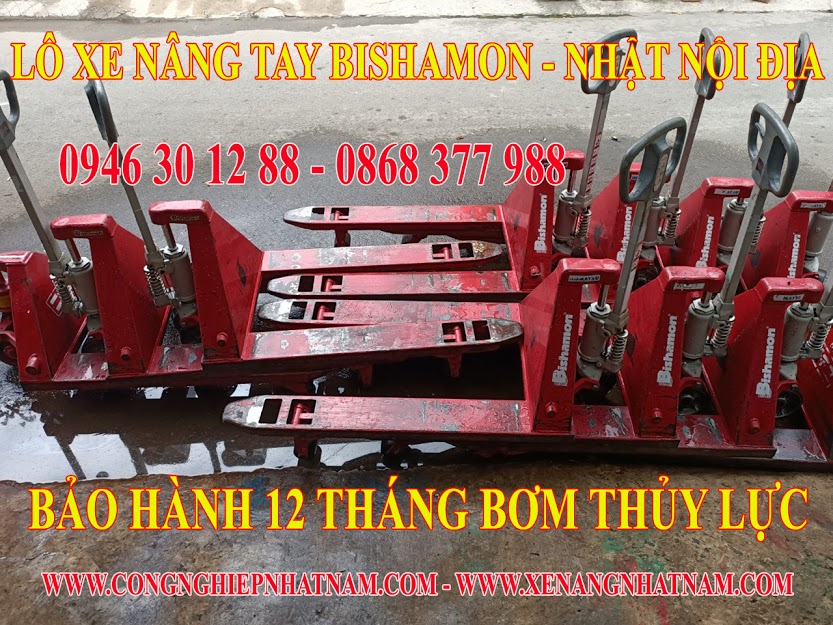 Lô xe nâng tay Bishamon Nhật nội địa