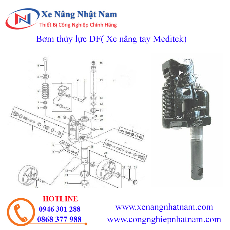 Part list bơm thủy lực DF