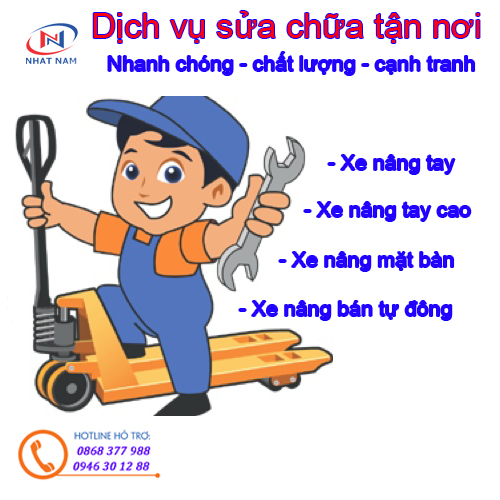 Chuyên nhận sửa chữa xe nâng tay tận nơi