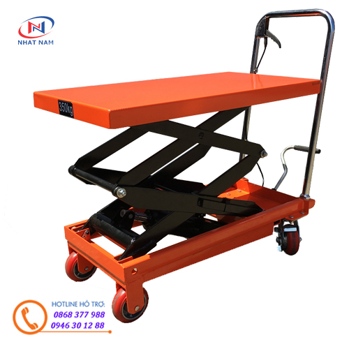 Xe nâng mặt bàn 350kg nâng cao 1m5