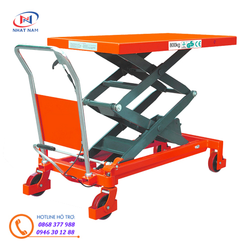 Xe nâng mặt bàn 800kg nâng cao 1m5