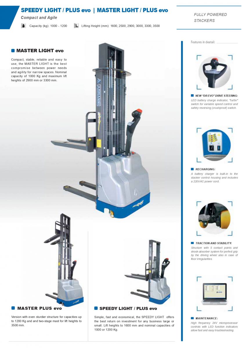 Thông số xe nâng điện tự động Armanni